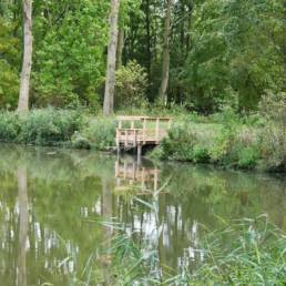 Étang de pêche de Fort Vallières à Coudekerque Village dans le Nord