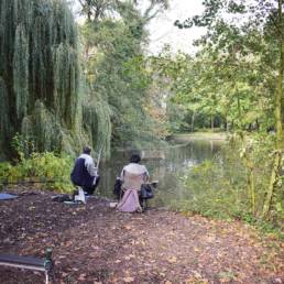 Etang de pêche au Parc Charles Fenain de Douai dans le Nord
