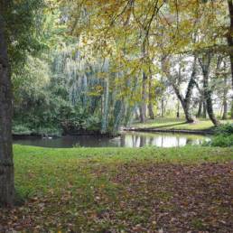 Etang de pêche au Parc Charles Fenain de Douai dans le Nord