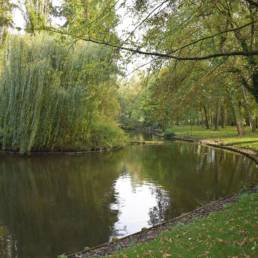 Etang de pêche au Parc Charles Fenain de Douai dans le Nord