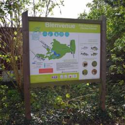 Panneau Etang de pêche au Parc Charles Fenain de Douai dans le Nord