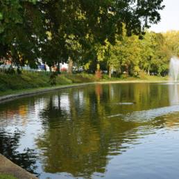Etang de pêche du Parc de la Tour des Dames à Douai dans le Nord