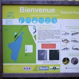 Panneau Etang de pêche du Prussien à Raismes dans le Nord