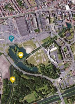 PLan du parc emile zola à Denain